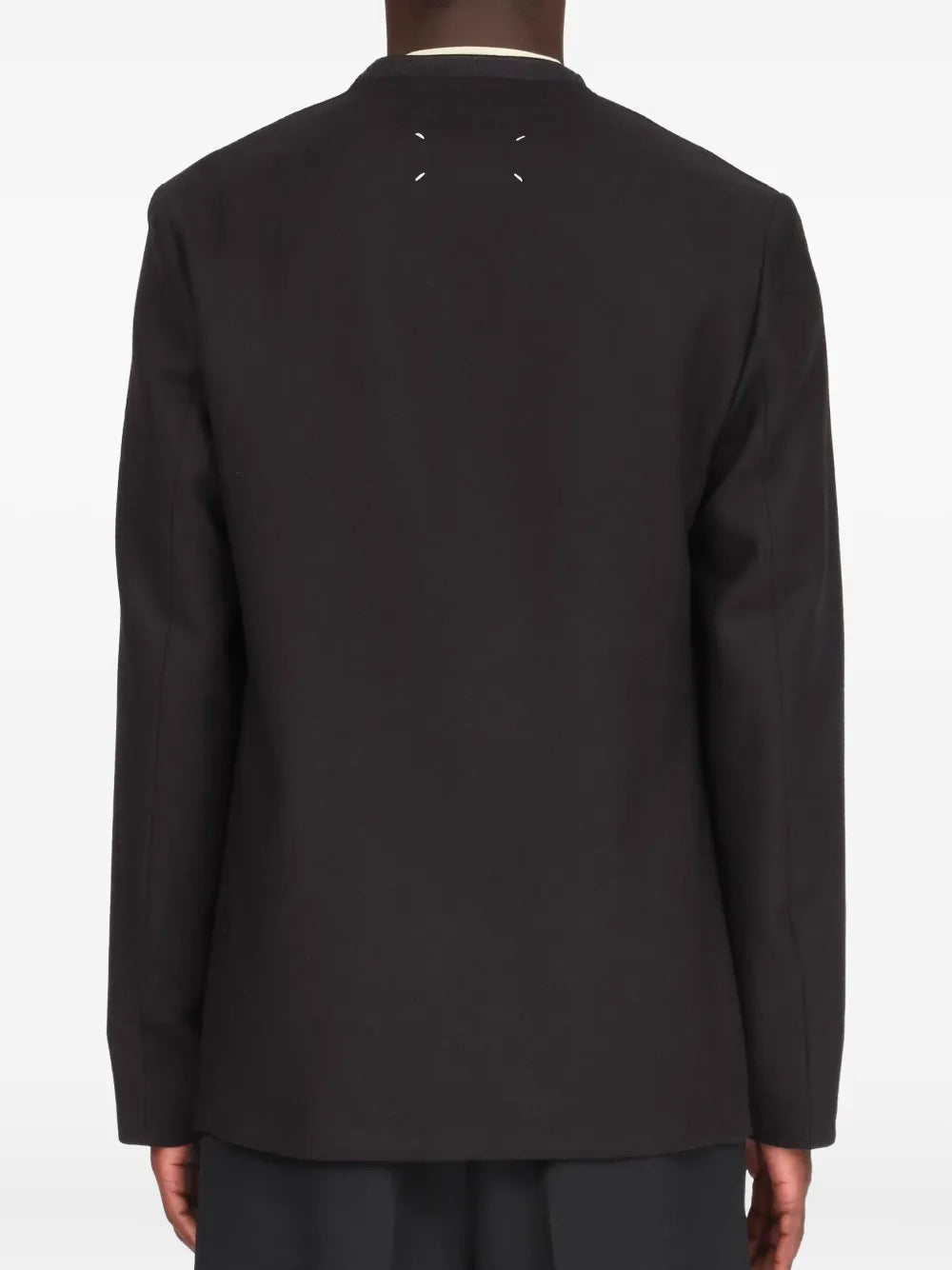 Maison Margiela blazer sin cuello - Negro - imagen 3