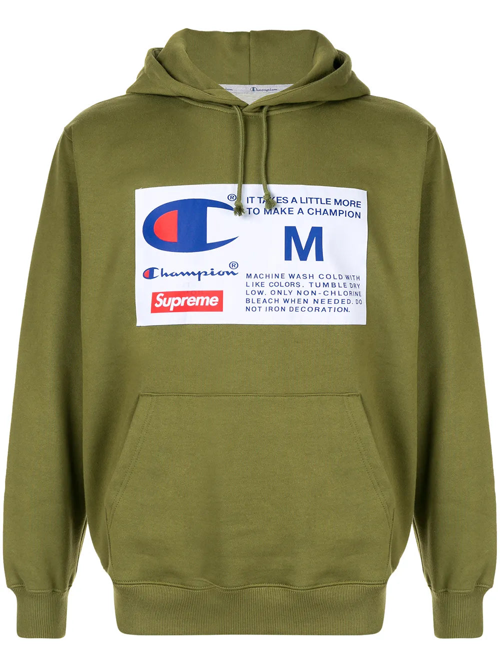 Supreme x Champion label hoodie - Verde - imagen 1