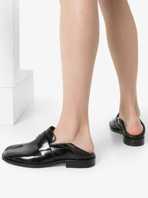 Maison Margiela mocasines Tabi - Negro - vista 2