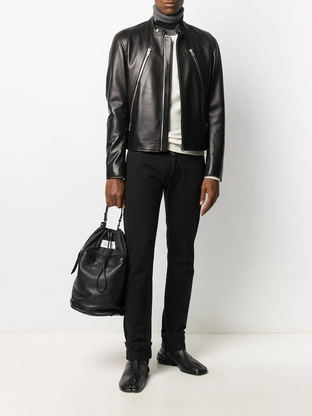 Maison Margiela chamarra con cierre - Negro - imagen 2