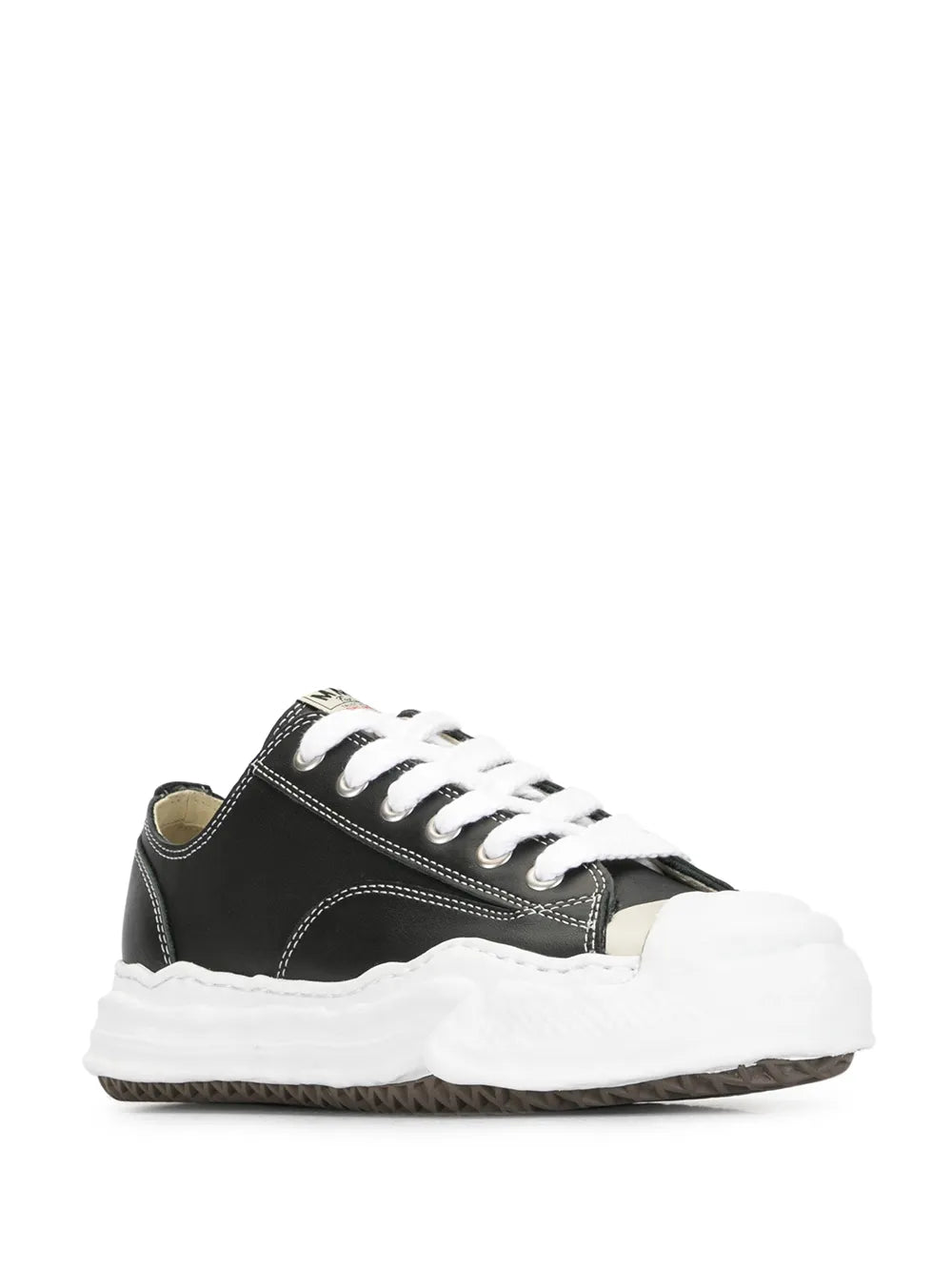 Maison MIHARA YASUHIRO tenis bajos con agujetas - negro