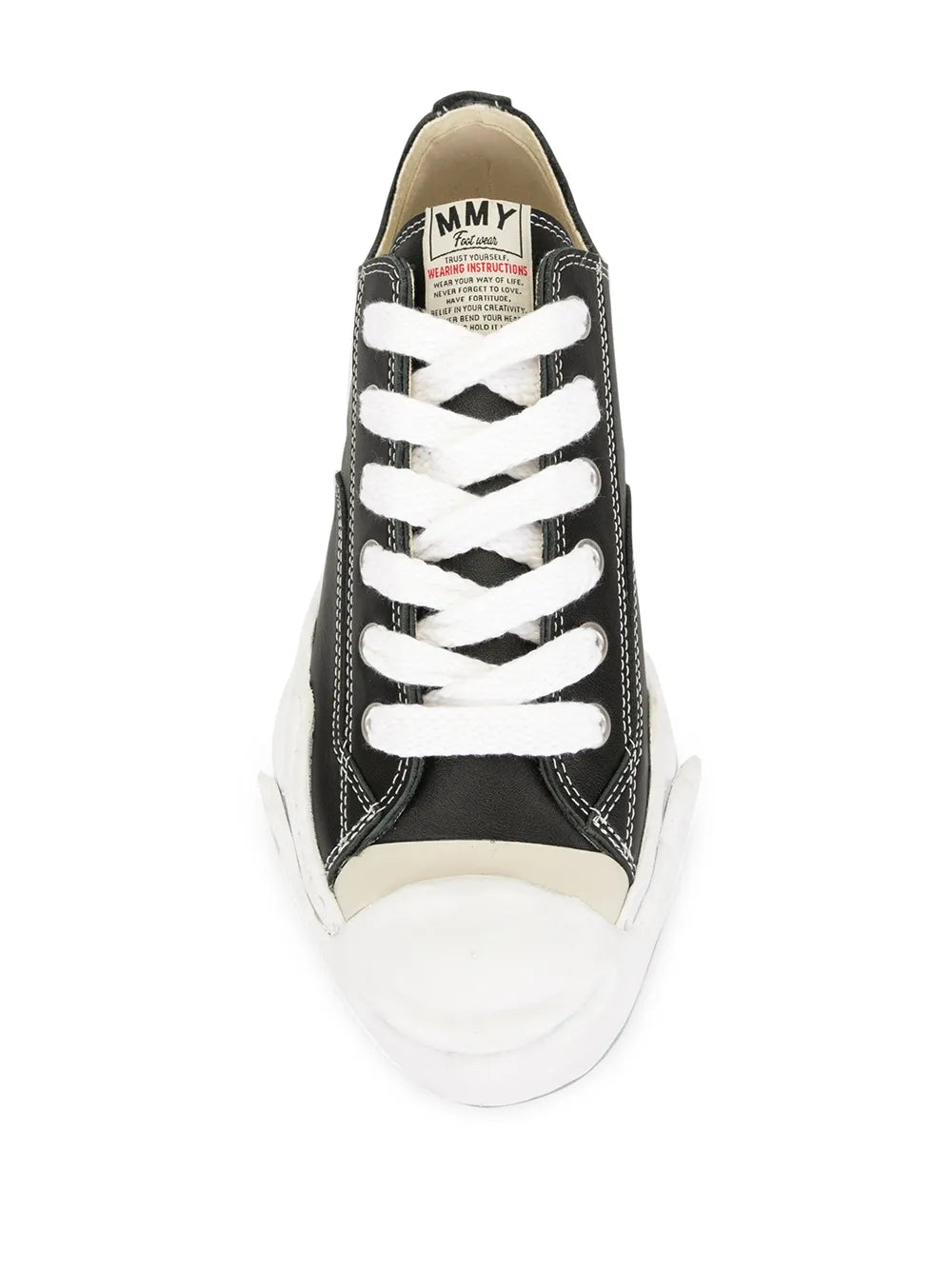 Maison MIHARA YASUHIRO tenis bajos con agujetas - negro