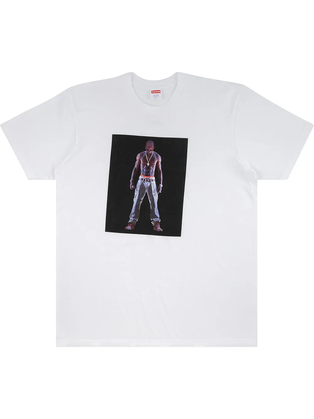 Supreme playera con motivo de Tupac - Blanco - imagen 1