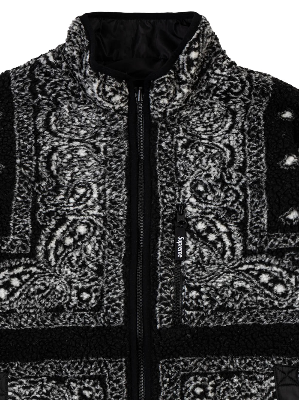 Supreme chamarra reversible de tejido polar - Negro - imagen 3