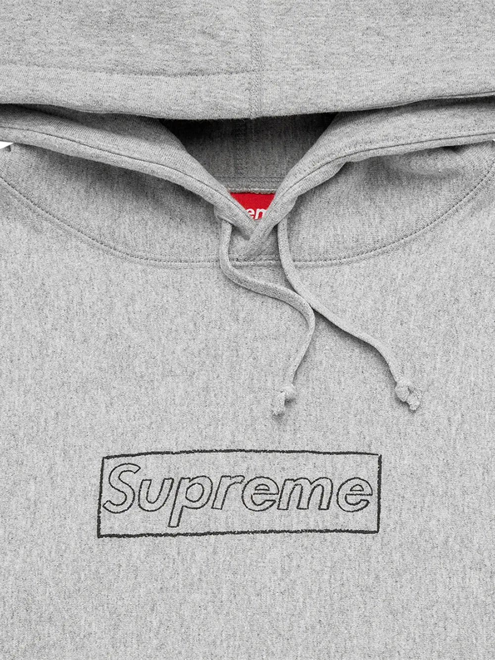 Supreme hoodie con logo de supreme x KAWS - Gris - imagen 3