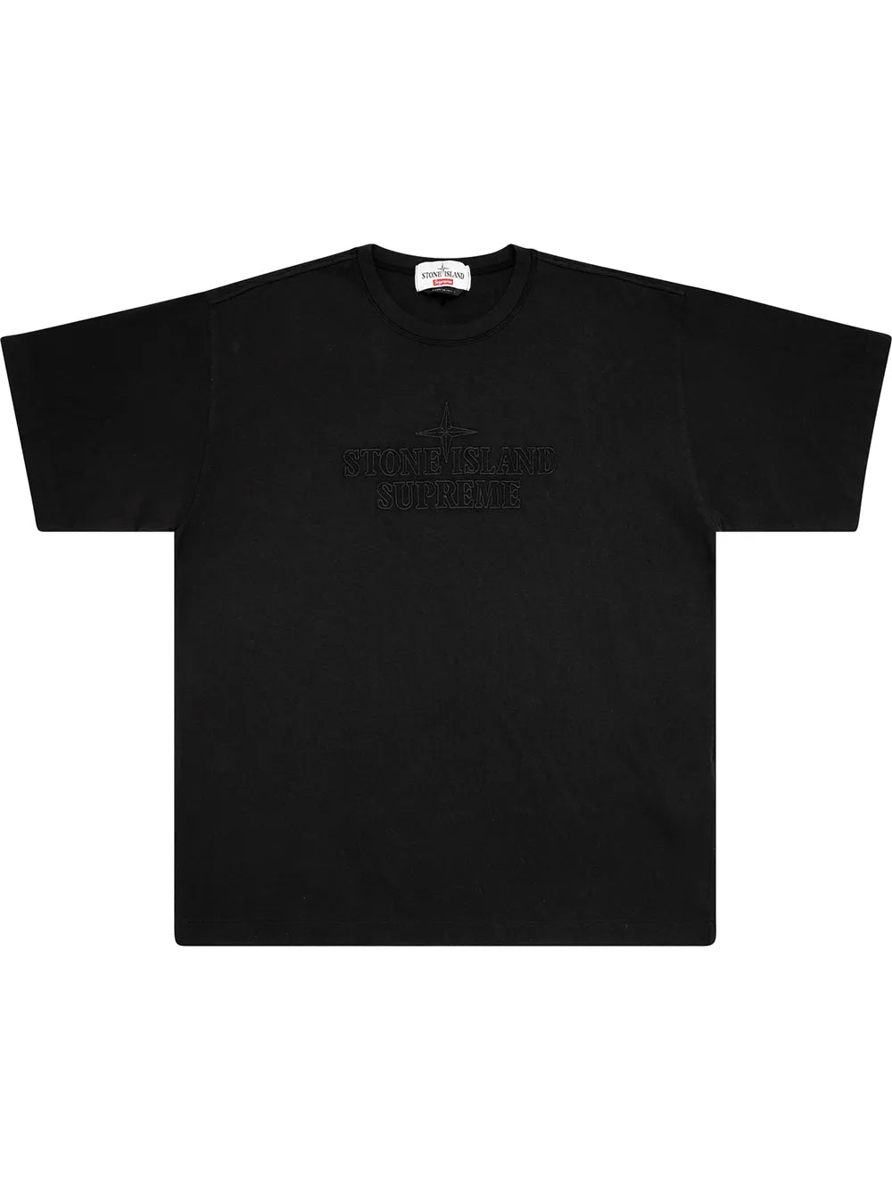 Supreme playera con logo bordado de Supreme x Stone Island - Negro - imagen 1