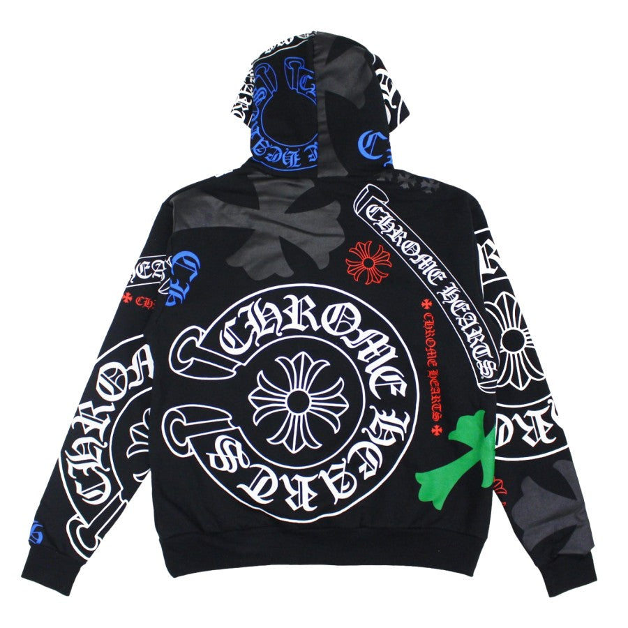 Sudadera con capucha y plantilla con el logotipo multicolor de Chrome Hearts