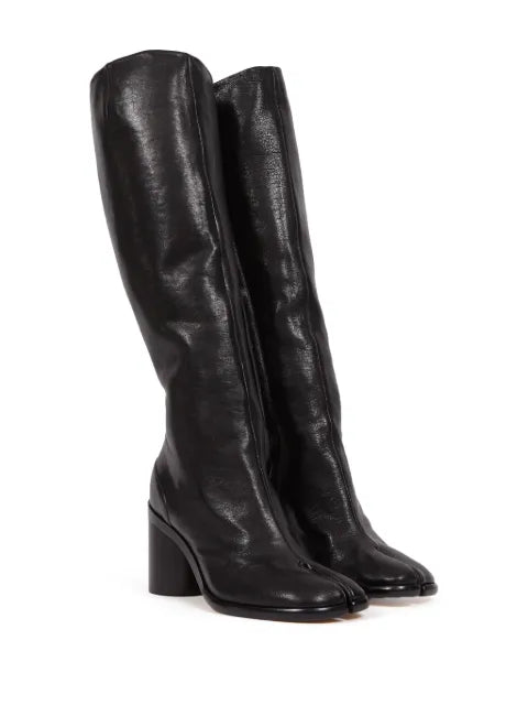 Maison Margiela botas altas Tabi de piel - Negro - vista 2
