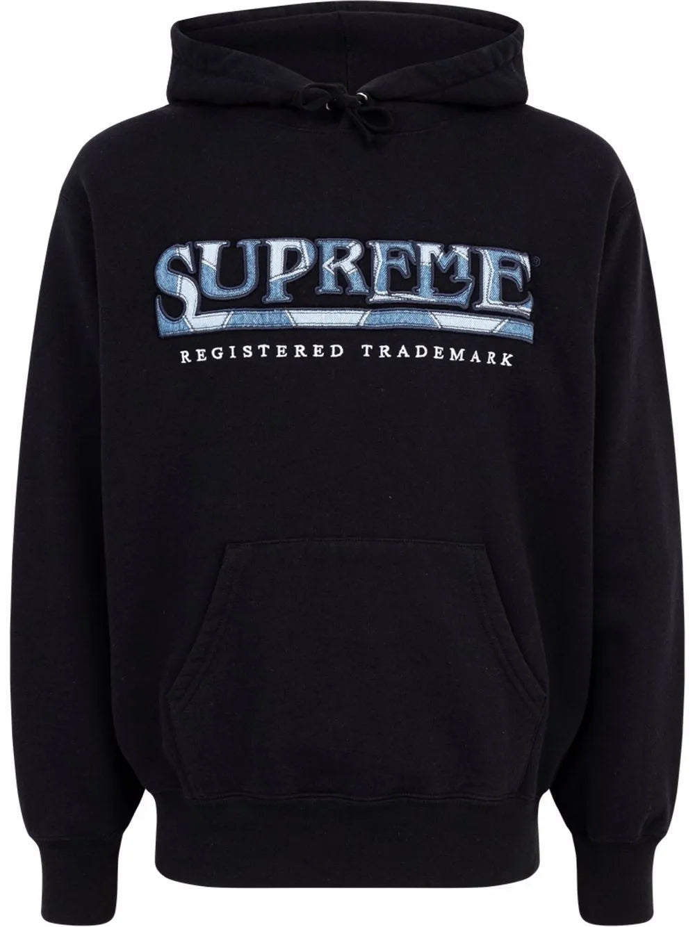 Supreme hoodie de mezclilla con logo - Negro - imagen 1