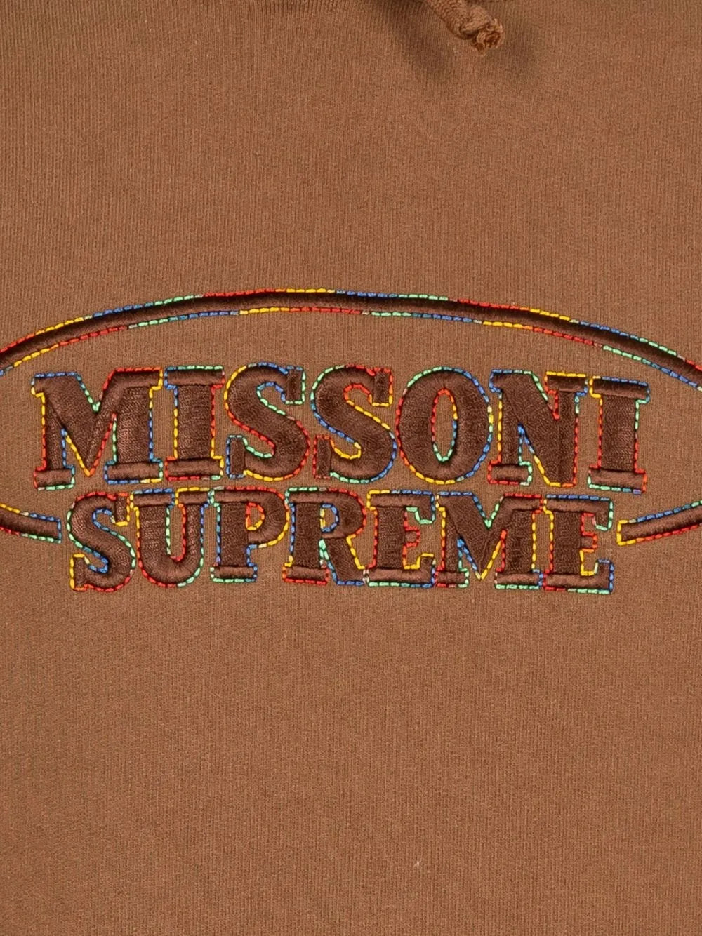 Supreme "hoodie ""FW21"" con logo bordado de Supreme x Missoni" - Marrón - imagen 3