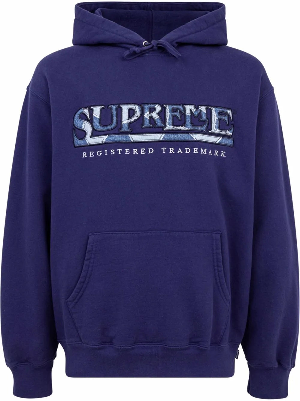 Supreme hoodie con logo en mezclilla - Azul - imagen 1