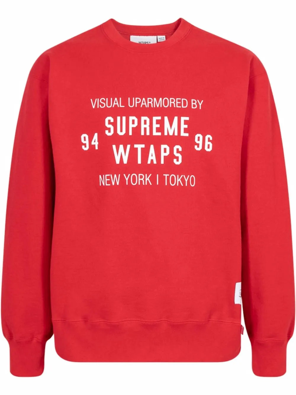 Supreme sudadera con cuello redondo de Supreme x WTAPS - Rojo - imagen 1