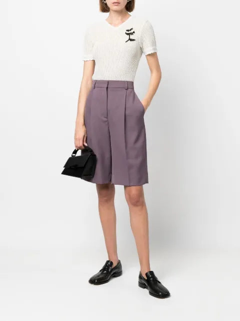 Maison Margiela top de canalé con aplique floral - imagen 2