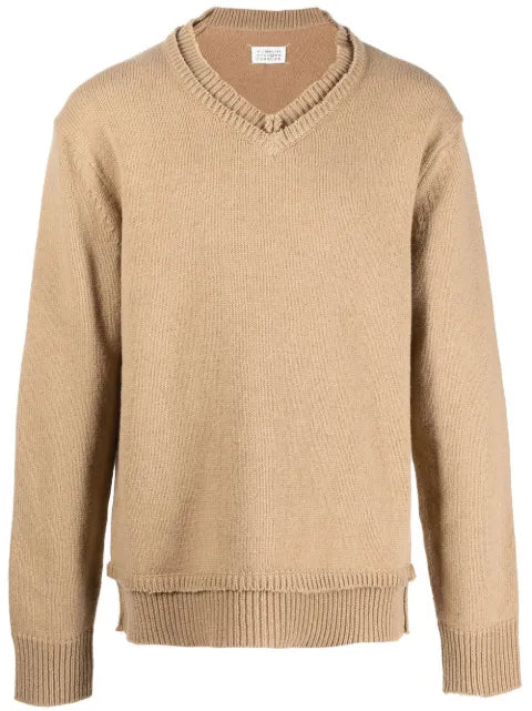 Maison Margiela suéter con parches en los codos - imagen 1