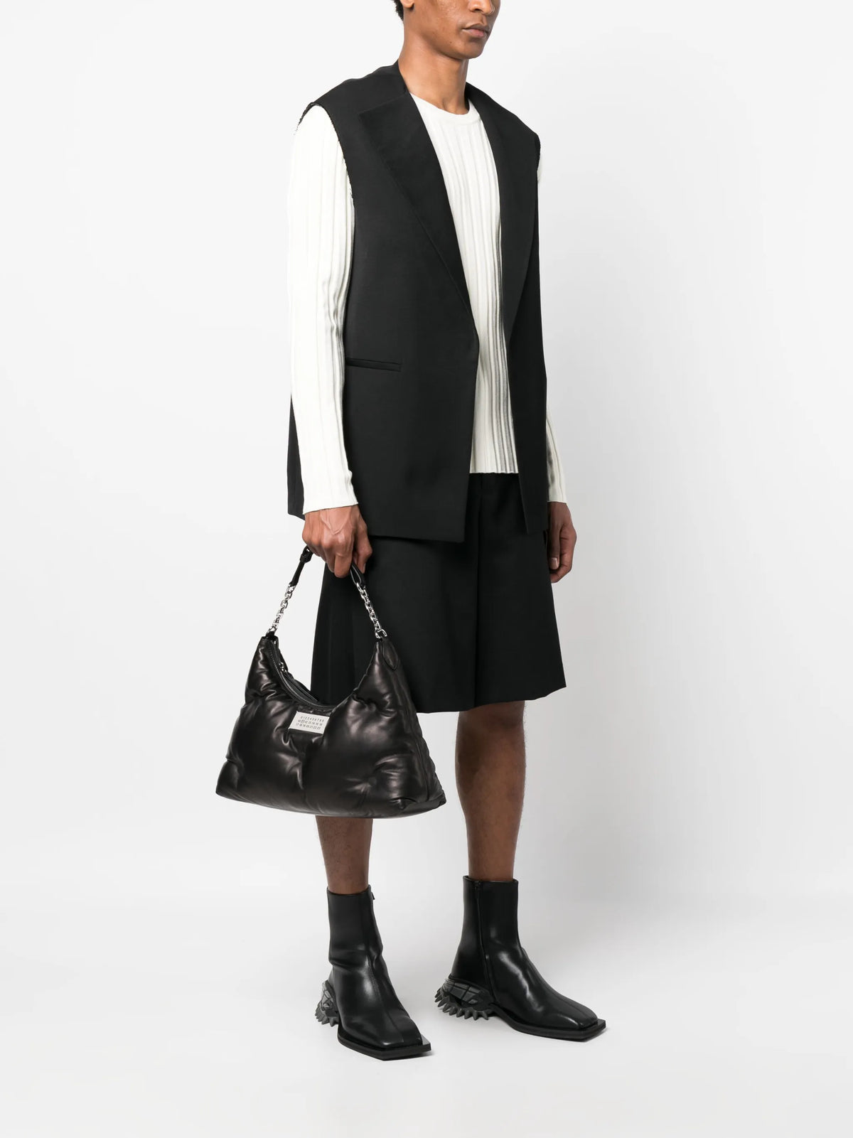 Maison Margiela bolsa de hombro Glam Slam mediana - Negro - imagen 2