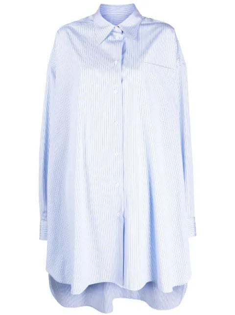 Maison Margiela camisa de popelina con estampado de rayas diplomáticas - imagen 1