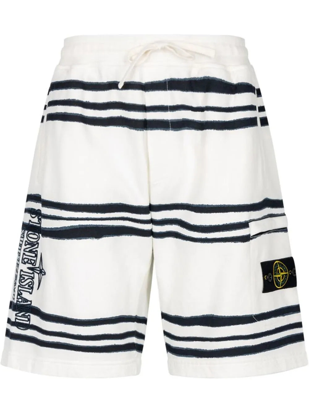 Supreme shorts a rayas de SUPREME x Stone Island Warp - Blanco - imagen 1