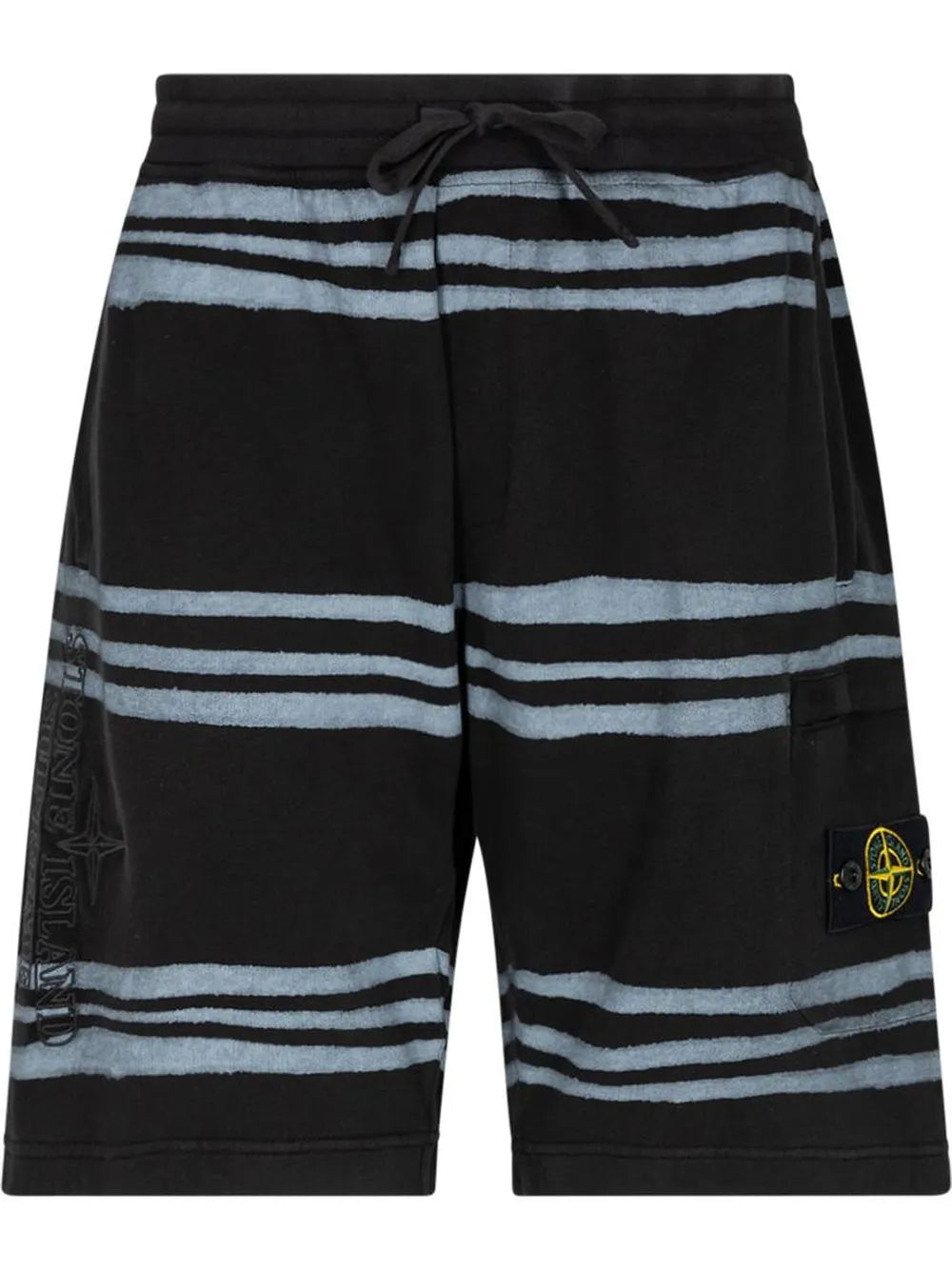 Supreme bermudas con motivo de rayas de Supreme x Stone Island - Negro - imagen 1