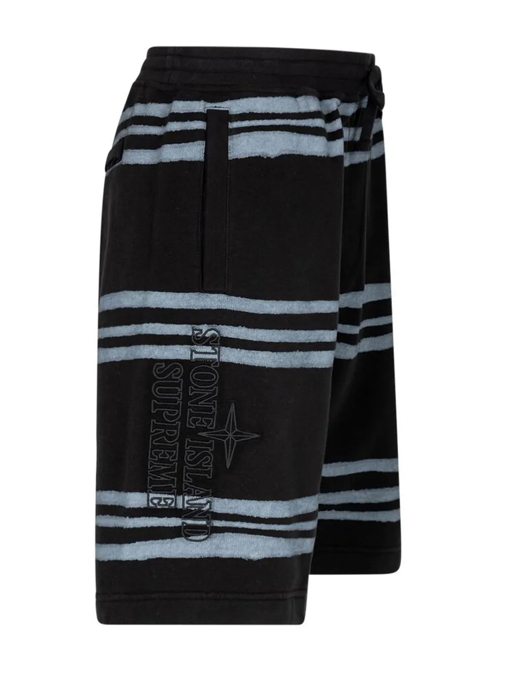 Supreme bermudas con motivo de rayas de Supreme x Stone Island - Negro - imagen 4