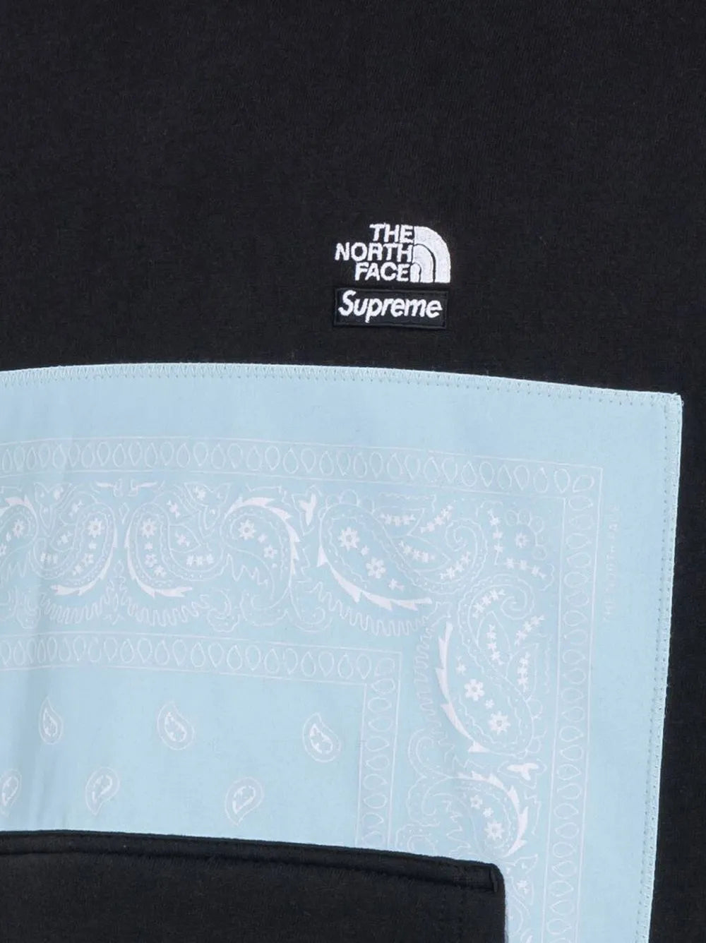 Supreme hoodie con estampado de bandana de SUPREME x The North Face - Negro - imagen 3