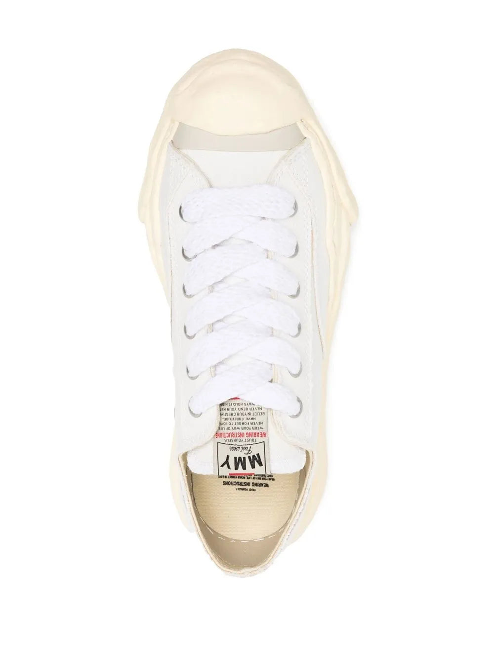 Maison MIHARA YASUHIRO tenis bajos de lona - blanco