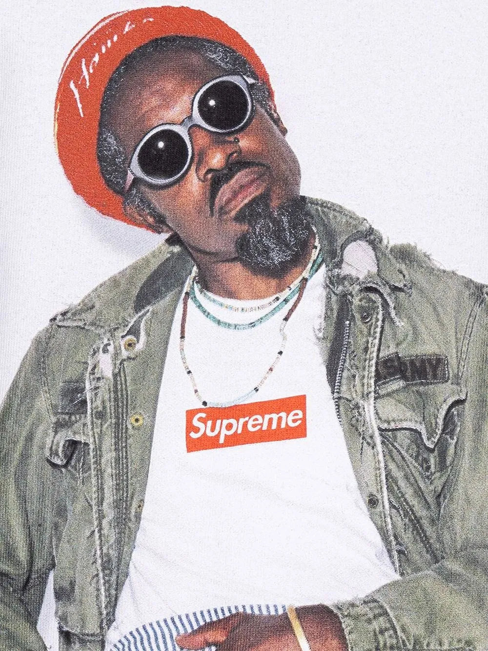 Supreme playera Andre 3000 con estampado gráfico - Morado - imagen 3