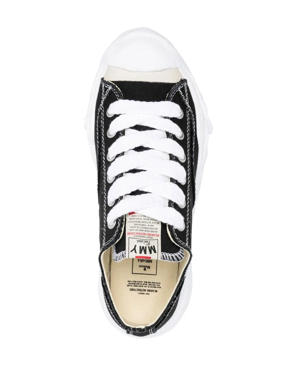 Maison MIHARA YASUHIRO tenis bajos Hank - negro