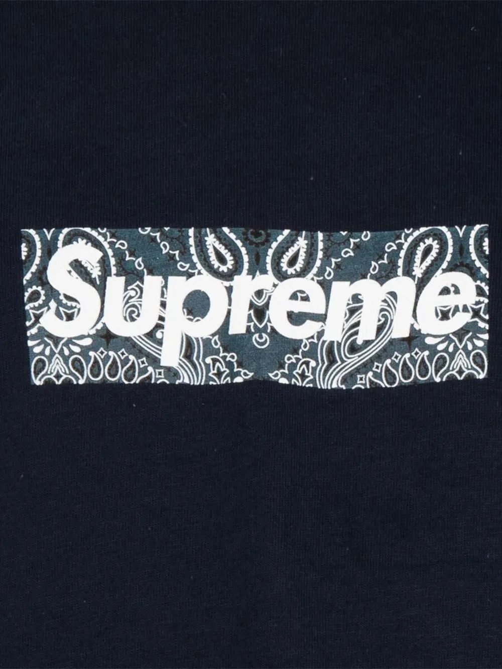 Supreme playera con logo y motivo de bandana - Azul - imagen 3