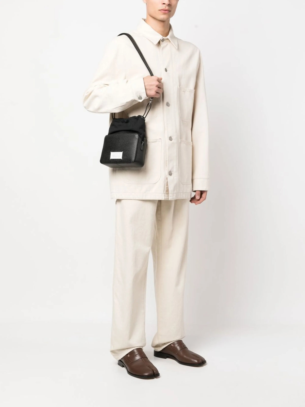 Maison Margiela bolsa crossbody con aplique del logo - Negro - imagen 2