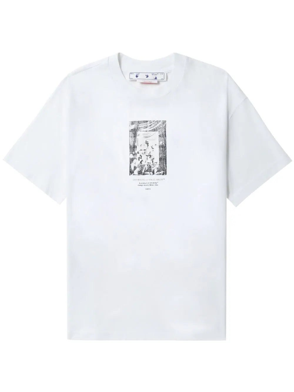 Playera Off-White con estampado gráfico