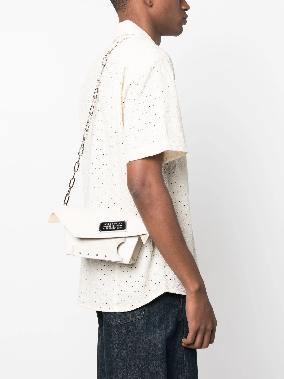 Maison Margiela bolsa de hombro Snatched pequeña - Neutro - imagen 2