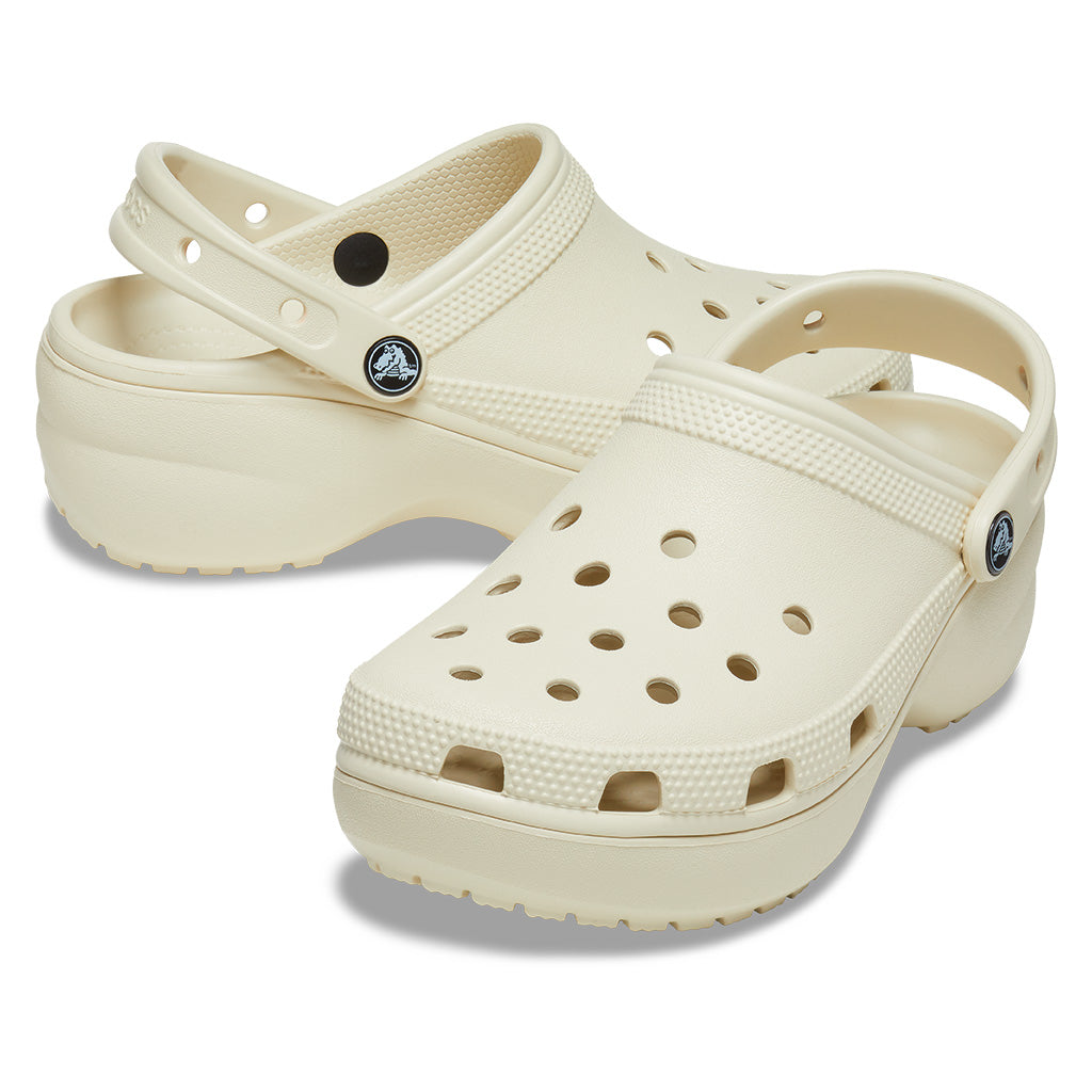 Crocs Women's Classic Platform Clog - Beige 2Y2 - vista 2