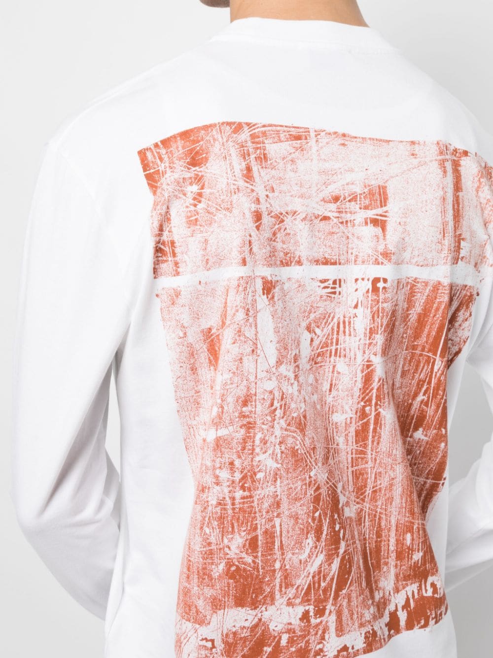 Playera Off-White manga larga con logo estampado