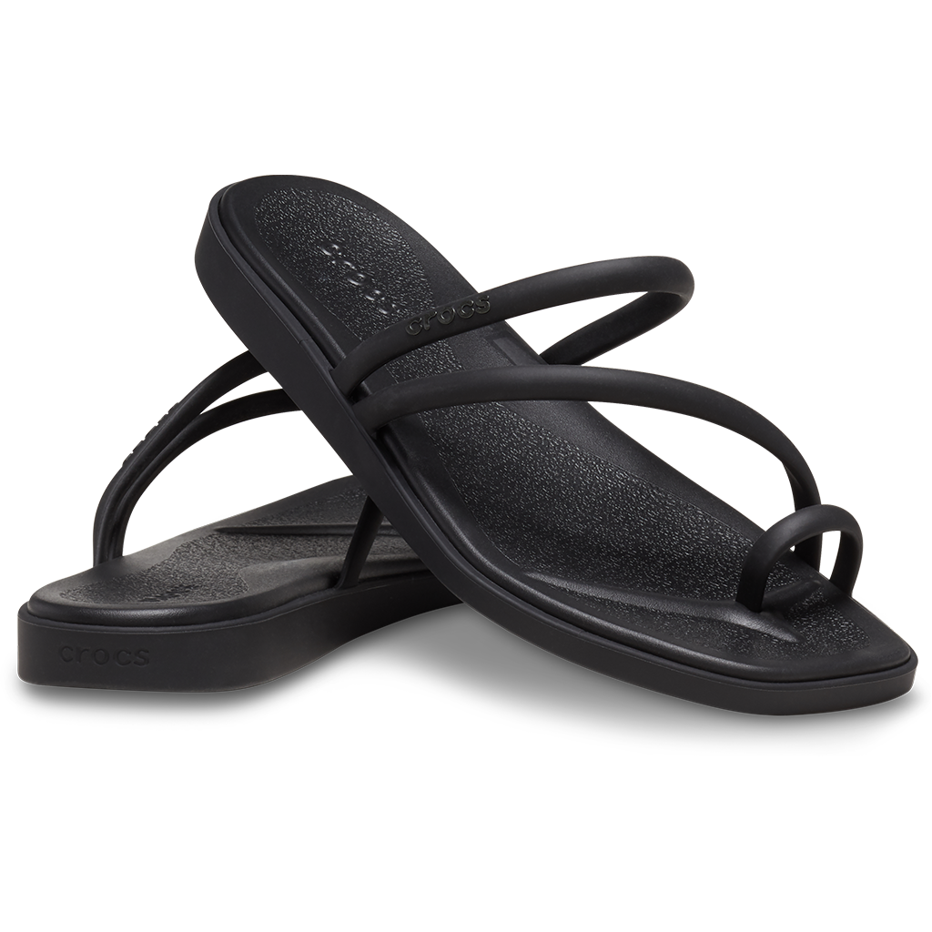 Crocs Women's Miami Toe Loop Sandal - Negro 001 - vista 2