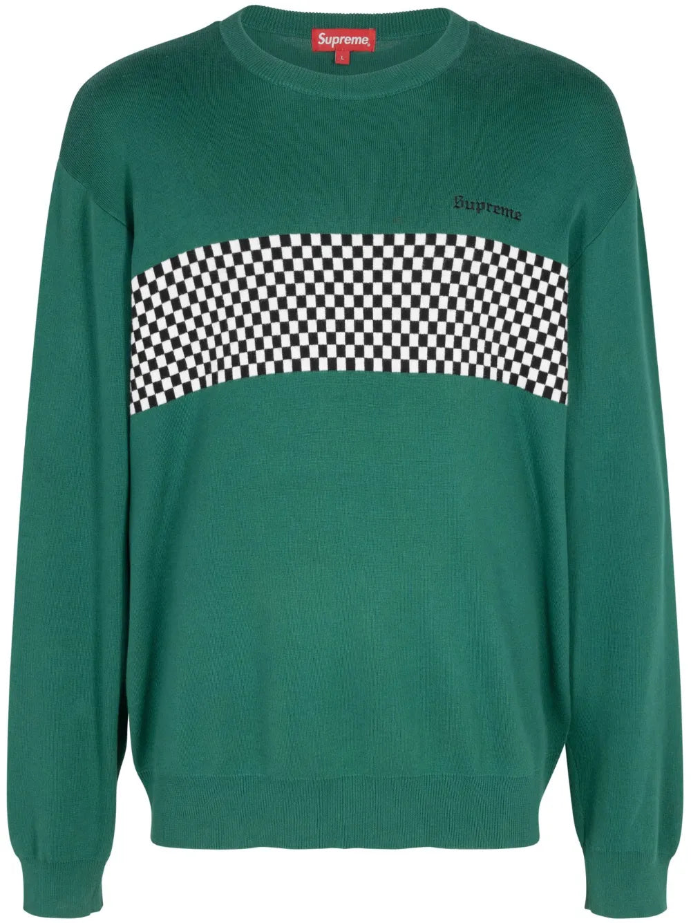 Supreme sudadera con estampado de cuadros - Verde - imagen 1