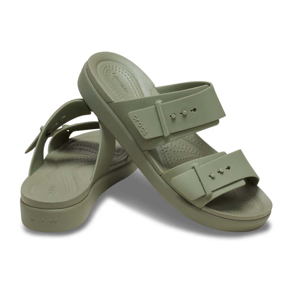 Crocs Women's Brooklyn Buckle Low Low - Verde 3BX - vista 2