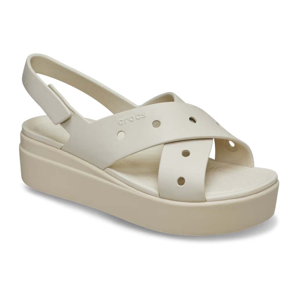 Crocs Women's Brooklyn 4U Cross Strap Sandal - Café 2MC - vista 4