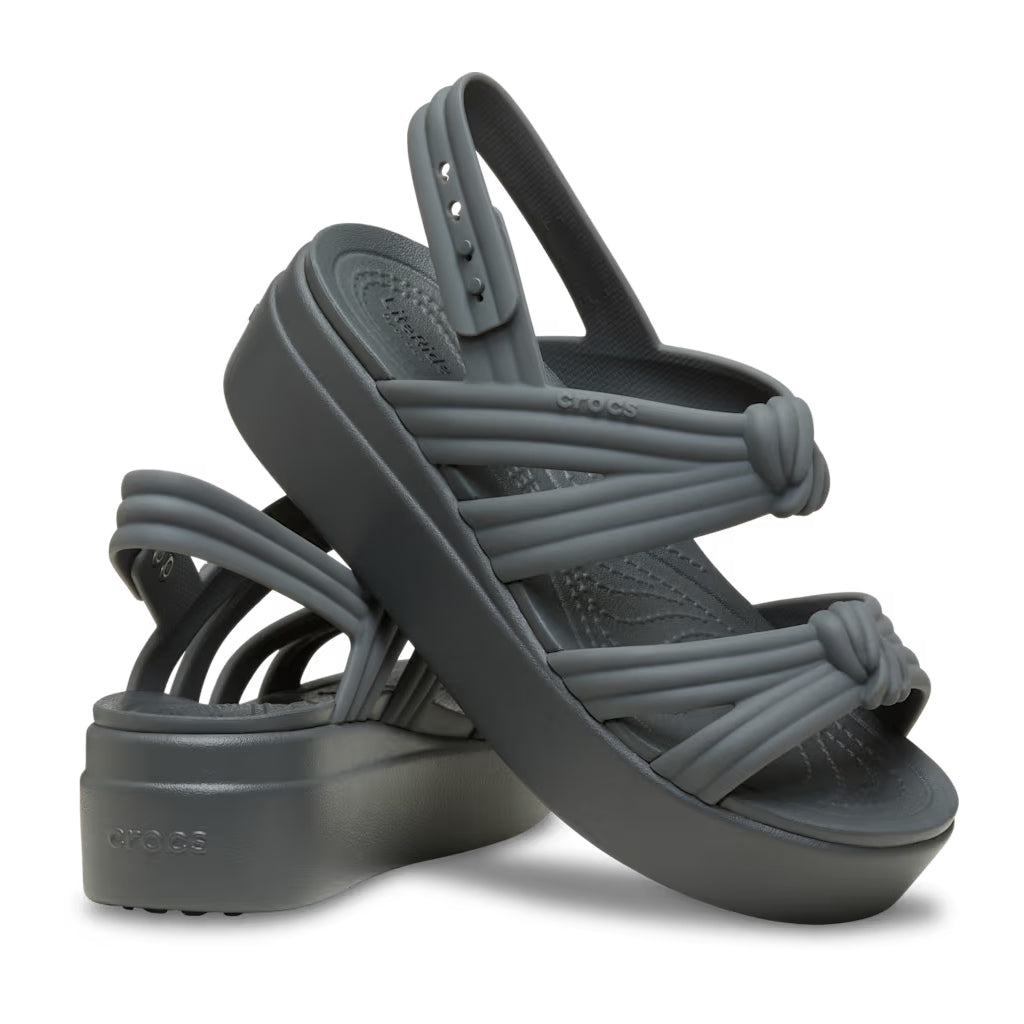 Crocs Women's Brooklyn Knot Low Wedge - Negro 0YK - vista 2