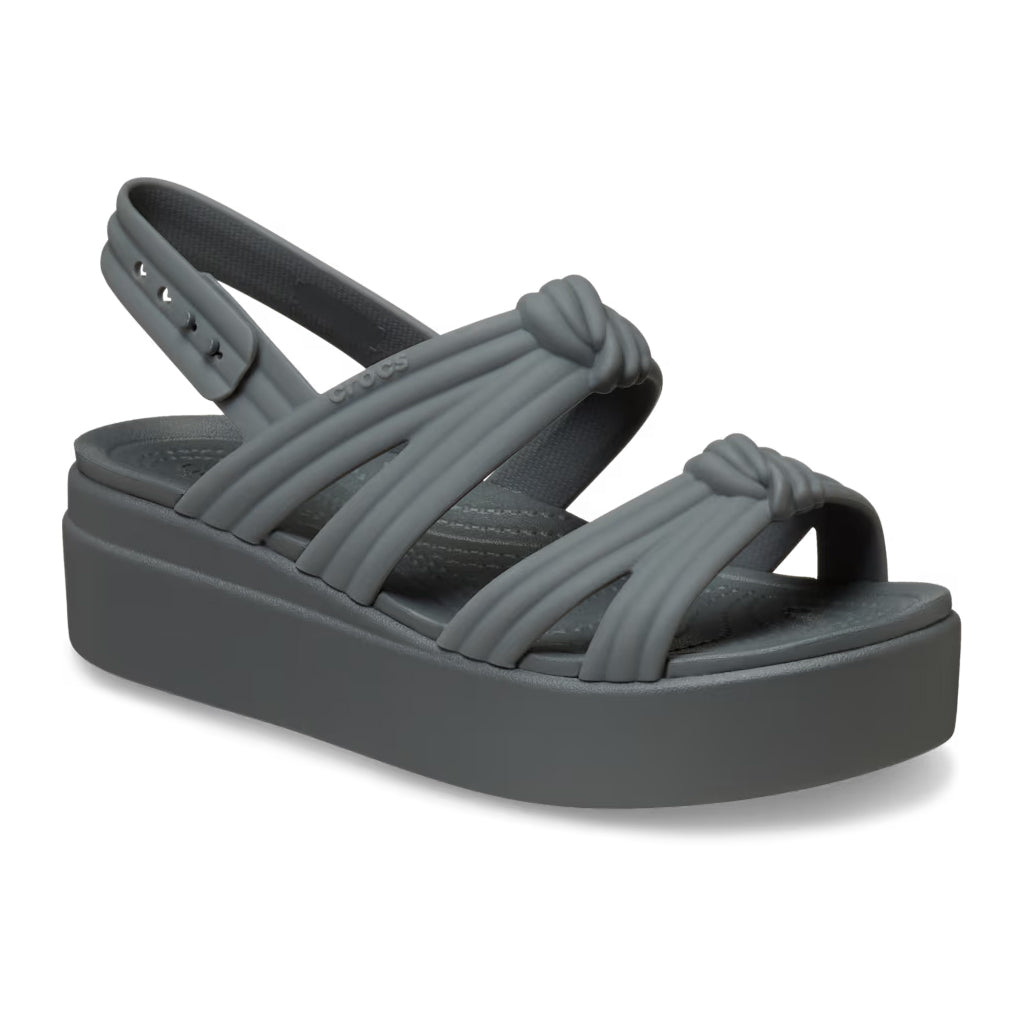 Crocs Women's Brooklyn Knot Low Wedge - Negro 0YK - vista 4