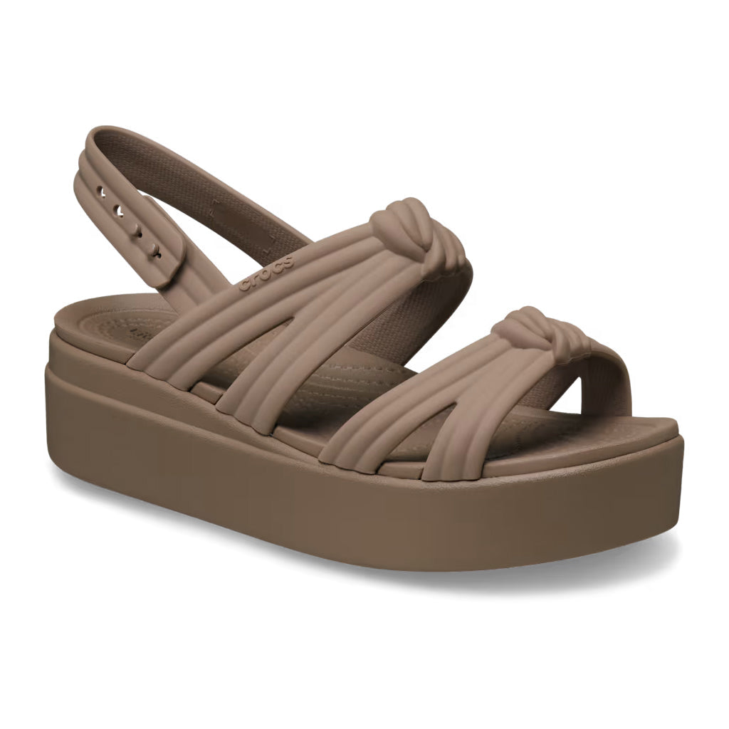 Crocs Women's Brooklyn Knot Low Wedge - Café 2Q9 - vista 5
