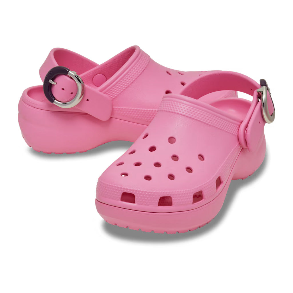 Crocs Women's Classic Platform Buckle Clog - Rosa 669 - vista 2