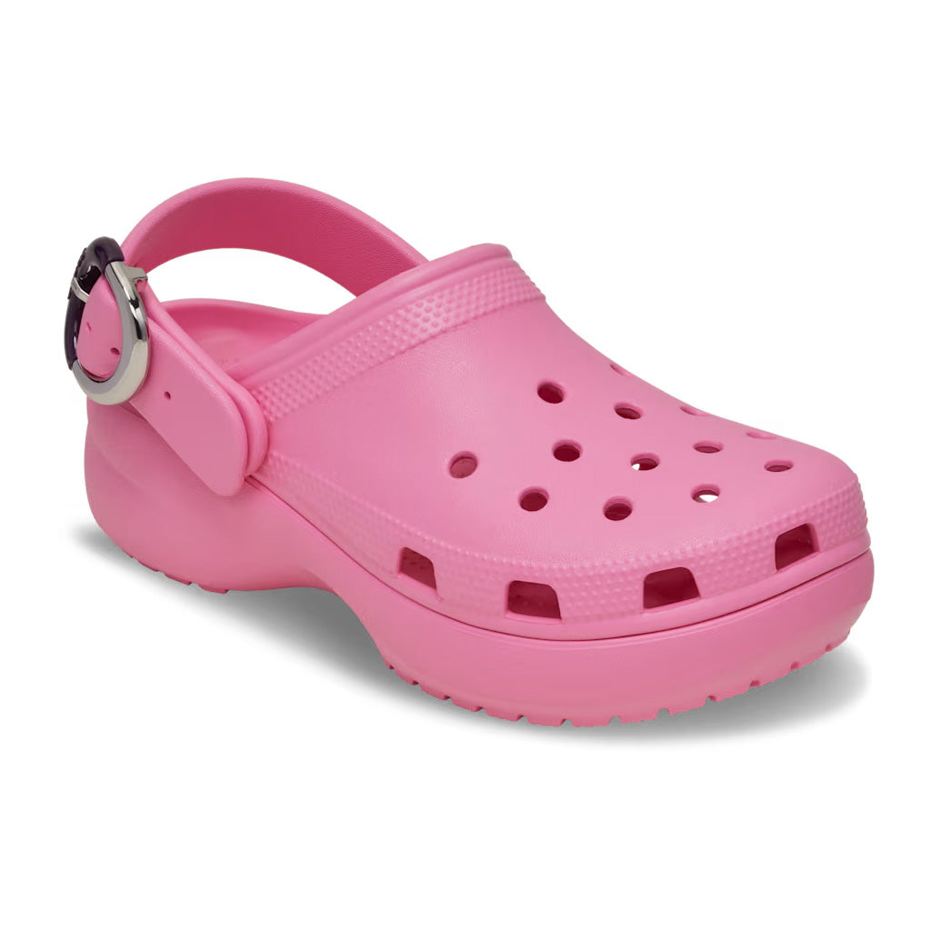 Crocs Women's Classic Platform Buckle Clog - Rosa 669 - vista 5
