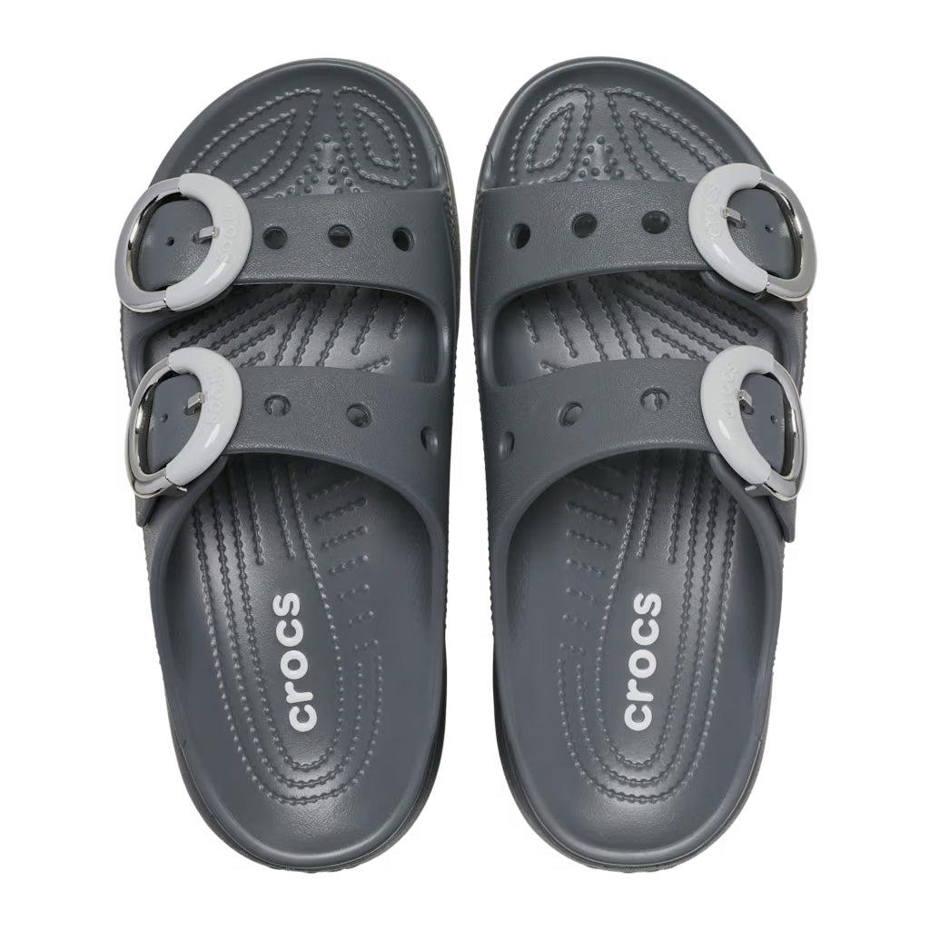 Crocs Women's Sat Platform Dipped Buckle Sandal - Negro 0YK - vista 3