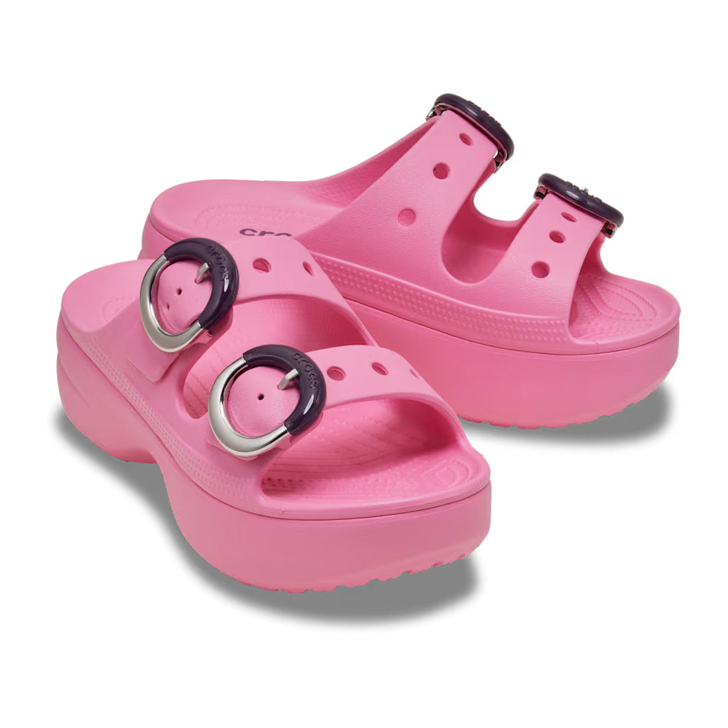 Crocs Women's Sat Platform Dipped Buckle Sandal - Rosa 669 - vista 2