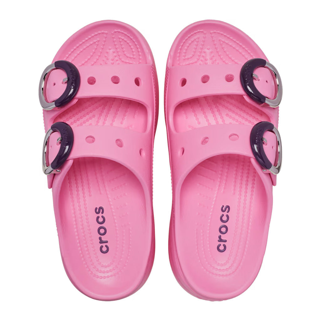 Crocs Women's Sat Platform Dipped Buckle Sandal - Rosa 669 - vista 3