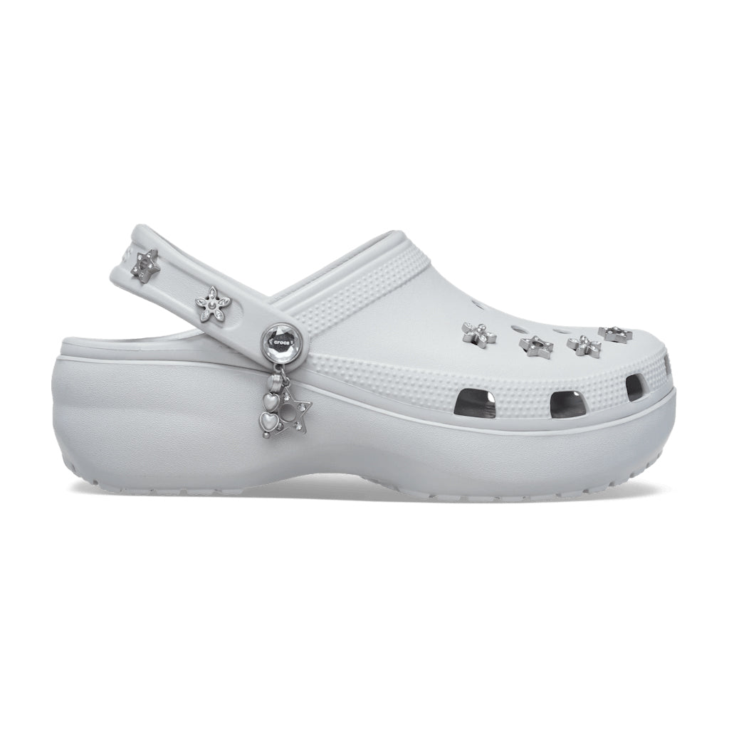 Crocs Women's Classic Platform Edgy Beading Clog - Gris 1FT - vista 1
