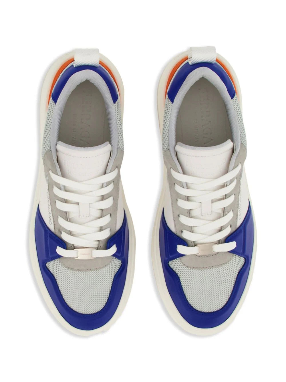 Ferragamo tenis bajos con paneles
