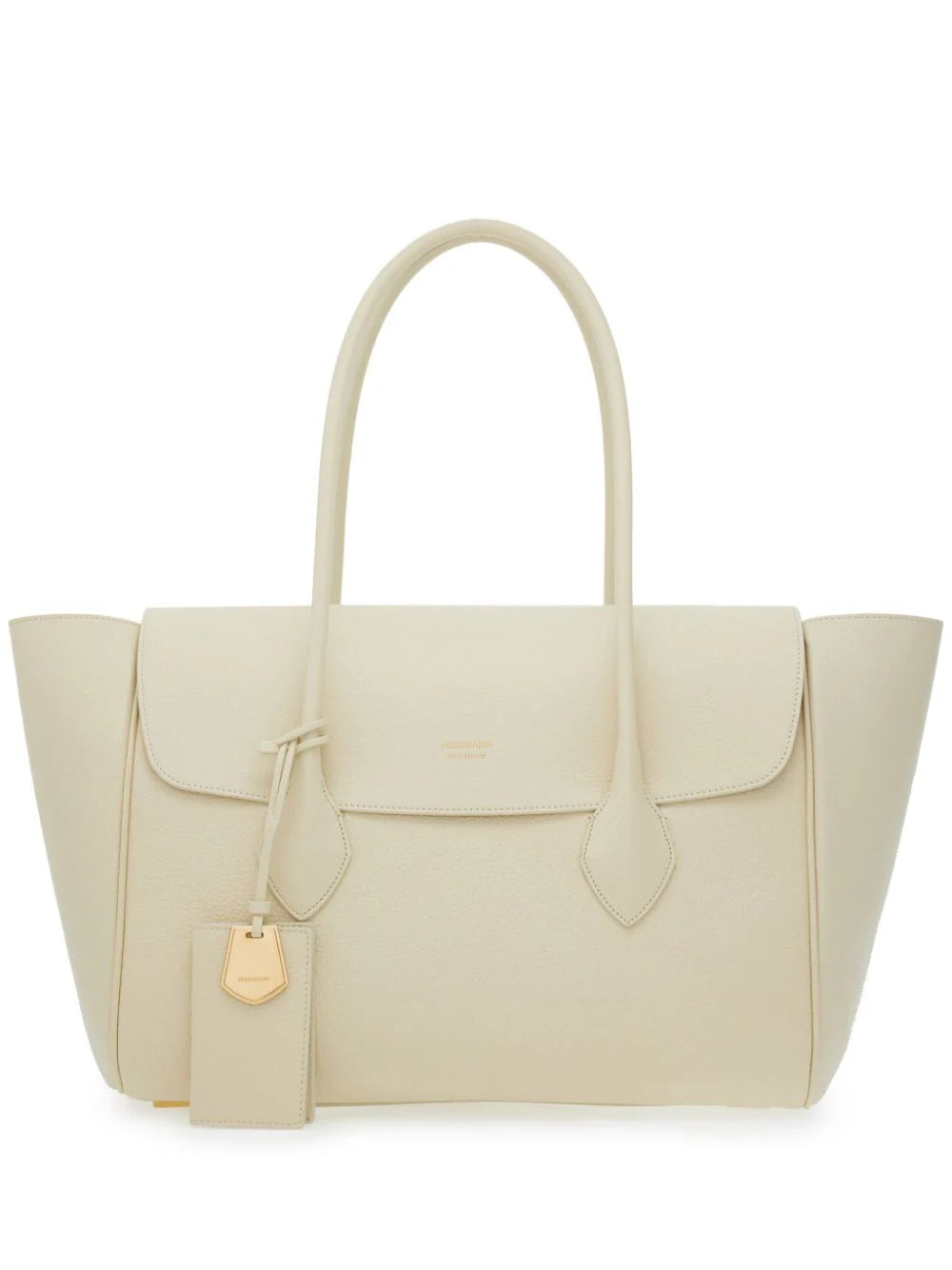 Ferragamo tote grande con placa del logo