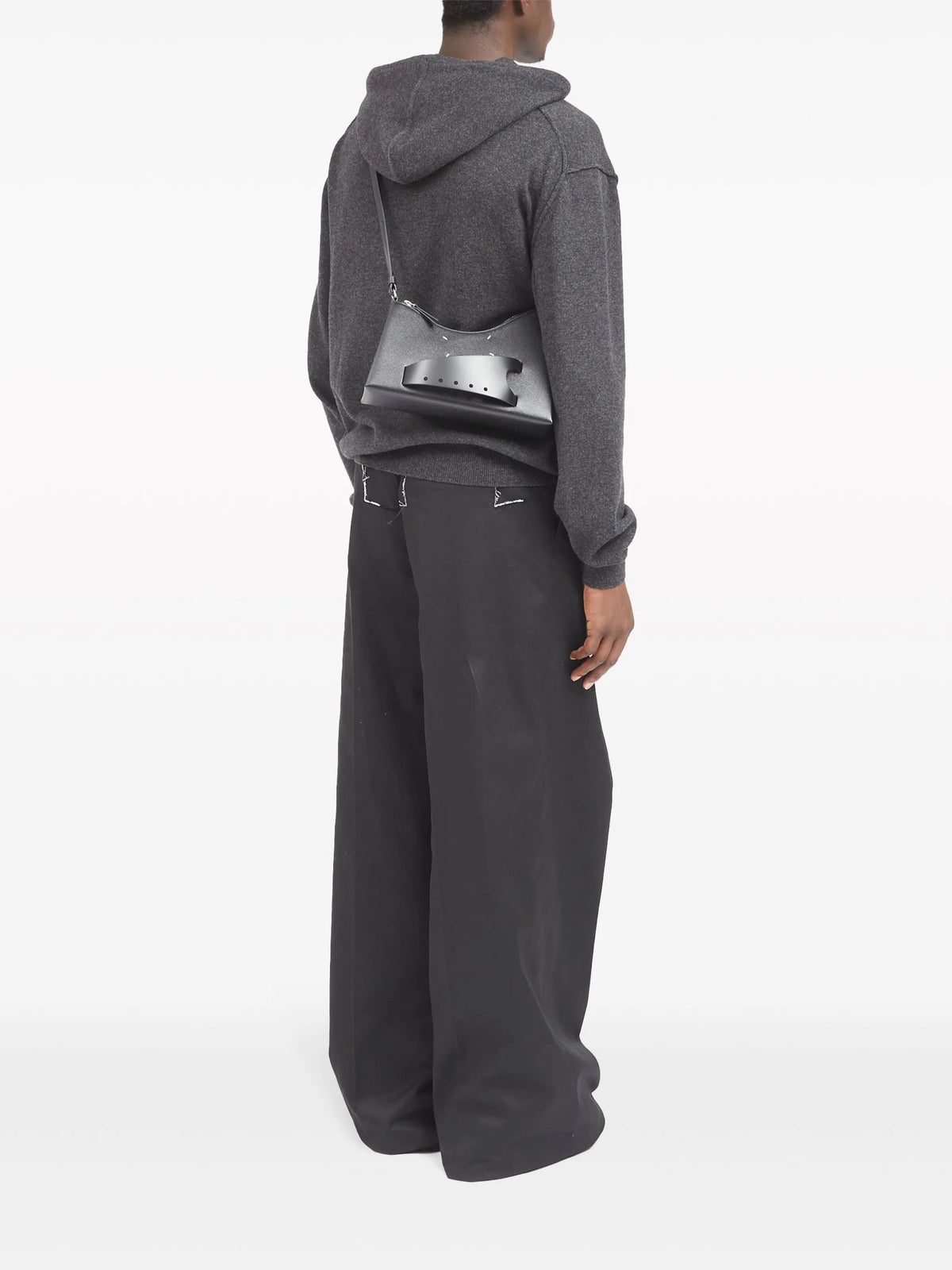 Maison Margiela bolsa de hombro Snatched pequeña - Negro - imagen 2