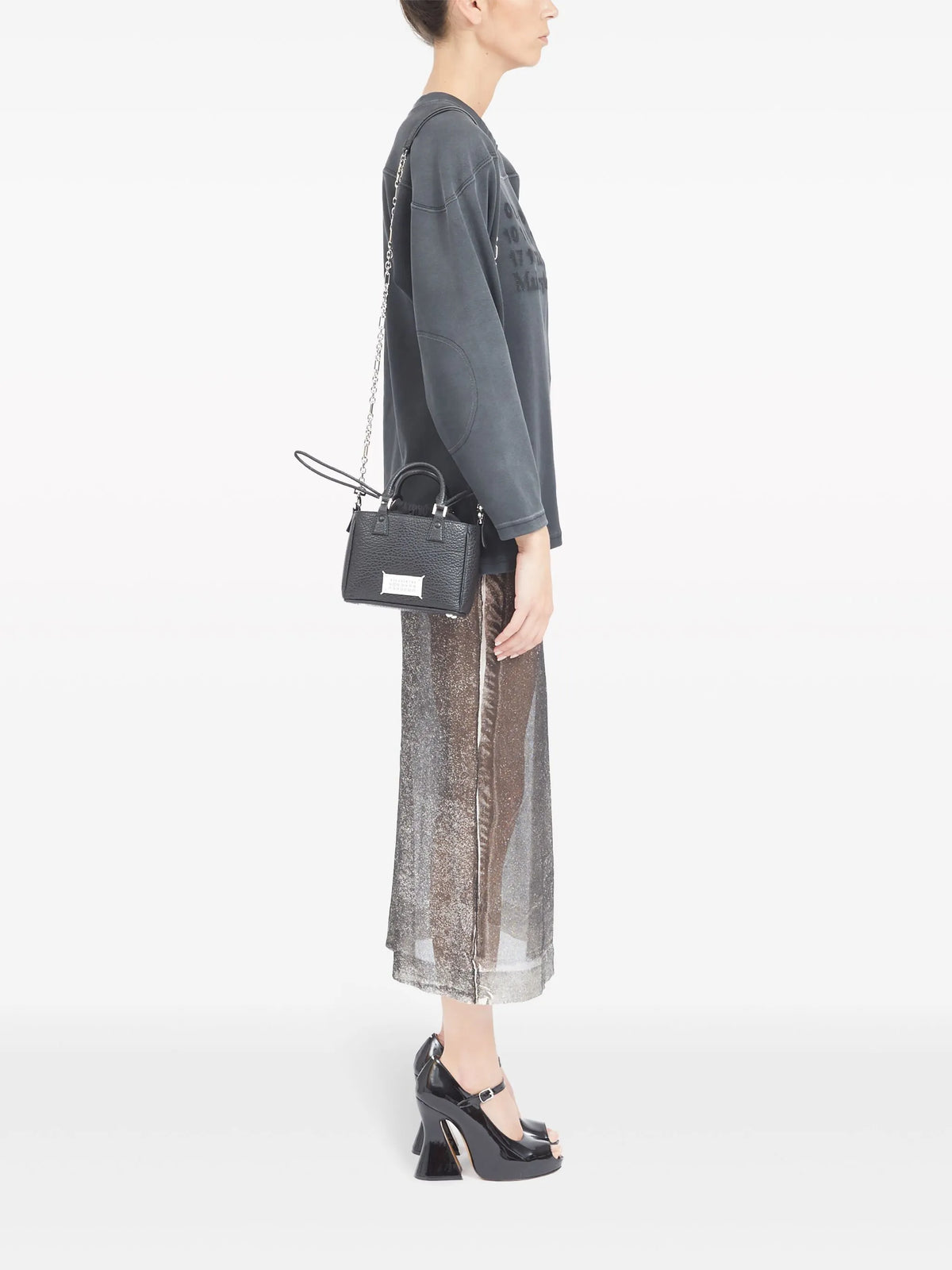 Maison Margiela tote 5AC Horizontal - Negro - imagen 3
